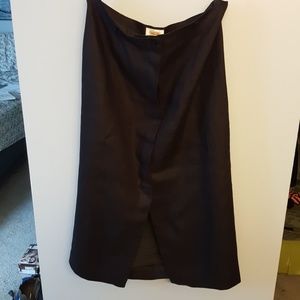 Talbots black linen skirt